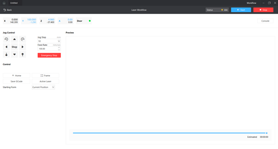 激光workflow界面